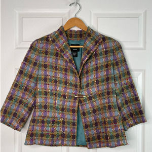 Doncaster Vintage Cropped Tweed Blazer